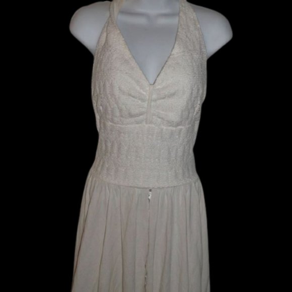 Marilyn Monroe Style White Flared Halter Dress XL - Picture 2 of 6